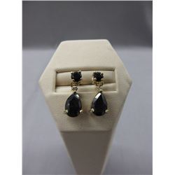 New Sapphire & Diamond Dangle Earrings