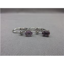 New Amethyst lever back earrings