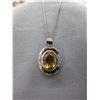 Image 1 : Oval Citrine & Diamond necklace set