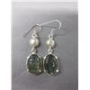 Image 1 : New Blue Labradorite & Pearl Earrings