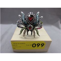 Multi-Colour Crystal Studded Spider Bangle