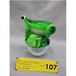 Art glass frog paperweight