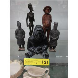 5 Assorted statuettes