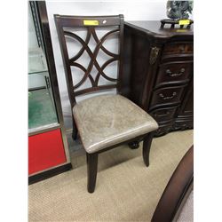 NEW - Dining chair with upholstered chenille seat