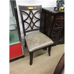 NEW - Dining chair with upholstered chenille seat