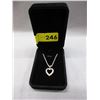 Image 2 : Diamond-set Heart Shape Necklace with Chain