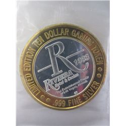 "The Riviera Casino" $10 Gaming Token