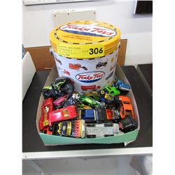 Tonka Toys tin bucket & used matchbox cars