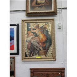 Framed print on board of Italian artwork