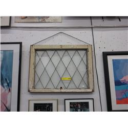 Antique leaded glass window