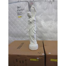 3 Cases of White pottery statuettes