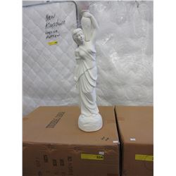3 Cases of White pottery statuettes