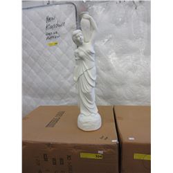 3 Cases of White pottery statuettes