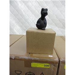 Case of glazed pottery turtle figurines