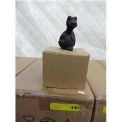 Case of glazed pottery turtle figurines
