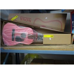 New - Pink children's acoustic guitar