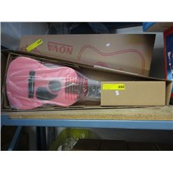 New - Pink children's acoustic guitar