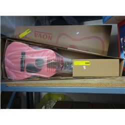 New - Pink children's acoustic guitar