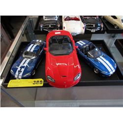 3 Dodge Viper metal scale model cars