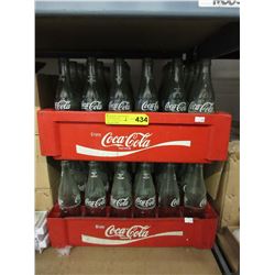 48 Glass Coca-Cola bottles on 2 trays