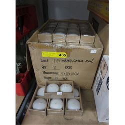 Case of new white candles