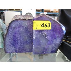 Pair of Purple Rock Crystal book ends
