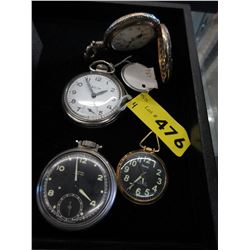 4 Used pocket watches.