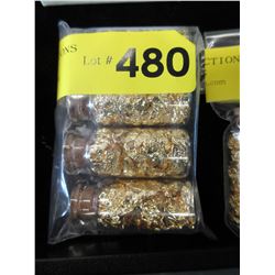 4 Vials of gold leaf