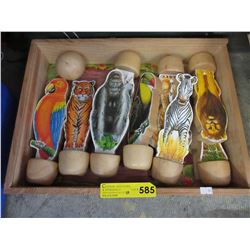 Children's wood toss game