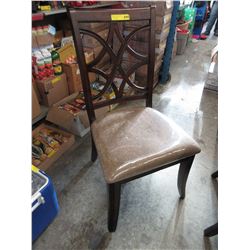 New - Dining chair with upholstered chenille seat
