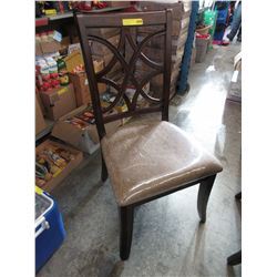 New - Dining chair with upholstered chenille seat