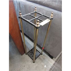 Used iron & brass umbrella stand