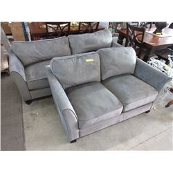 New - Grey Chenille sofa & loveseat