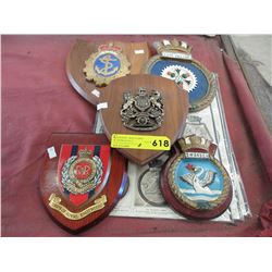 5 Crests made with assorted material