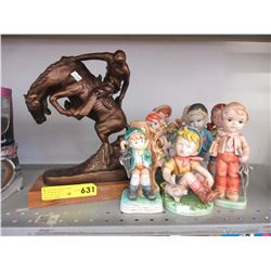 Plaster statue & figurines