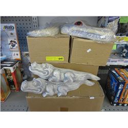 7 Boxes of unglazed pottery crocodiles