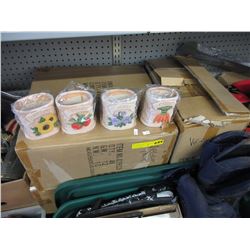 3 Cases of unglazed pottery containers
