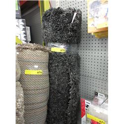 Used charcoal coloured shag carpet