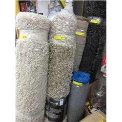 Used beige coloured shag carpet