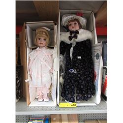 2 Bisque headed dolls