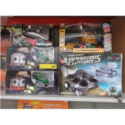 5 R/C vehicles