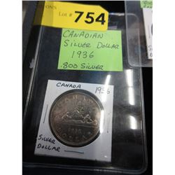 1936 Canadian Silver dollar