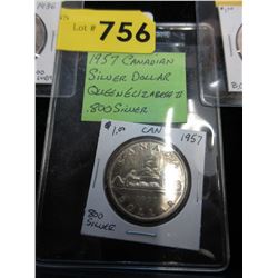 1957 Canadian Silver dollar