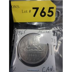 1965 Canadian Silver dollar