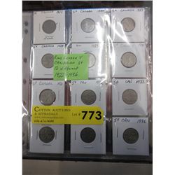 King George Canadian Nickels - 1922-1936