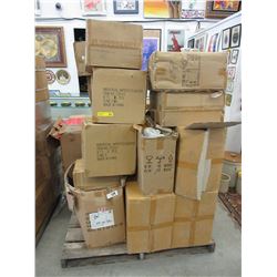 Skid of pottery alligators & household decoratives