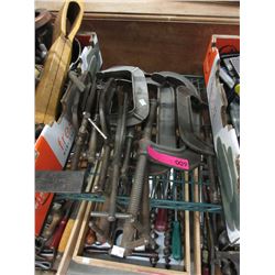 8 Large metal C-clamps - used