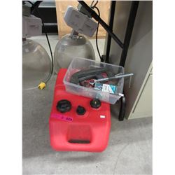 Used boat gas tank & C-clamps