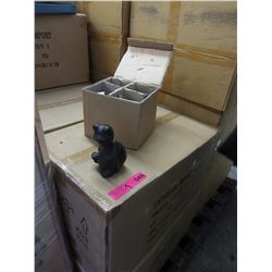 7 Cases of unglazed ceramic turtles