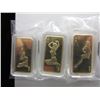 Image 1 : 3 Gold Clad Pin Up Girls Bars -  .999  Gold Plate